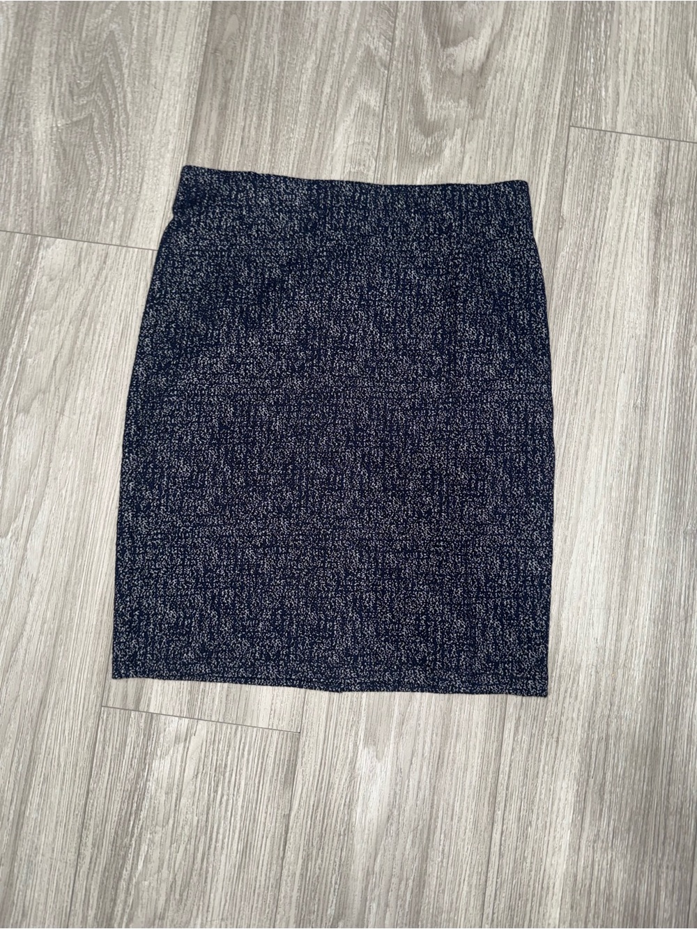LOFT Navy Tweed Pencil Skirt